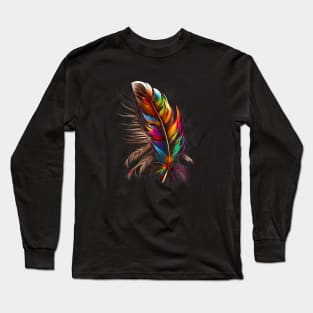 Feather Southwest Native American Indian Tribals Art Long Sleeve T-Shirt